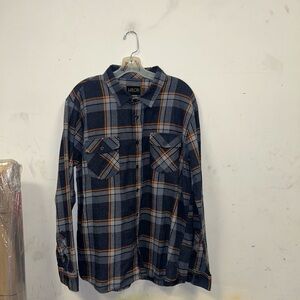 Valor Men's XXL Blue Plaid Button-Up Shirt